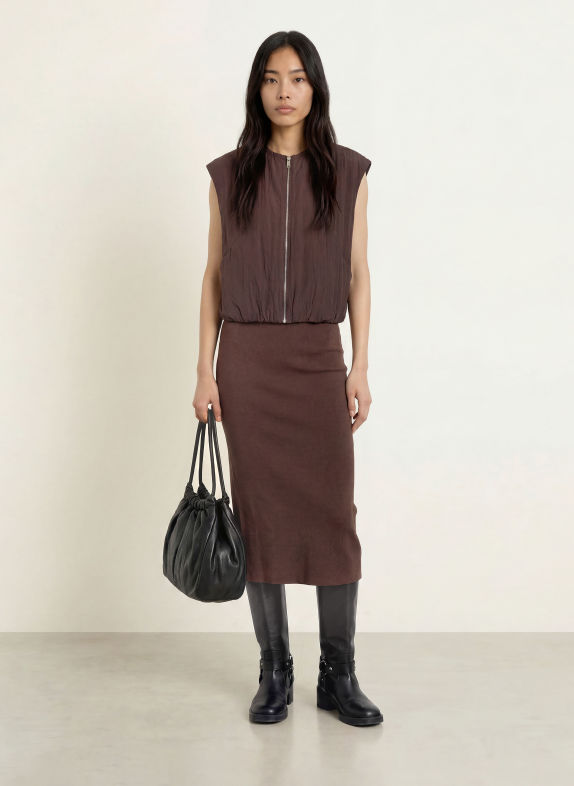 MSCH COPENHAGEN MSCHAGATHA Knit Skirt DARK BROWN