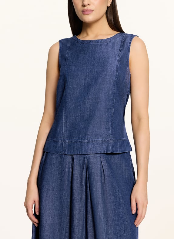 CARTOON Denim-look blouse DARK BLUE
