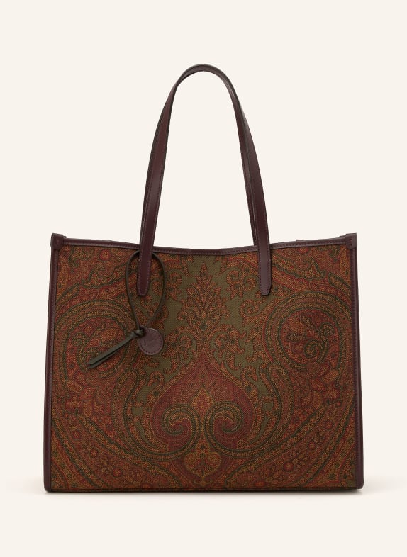 ETRO Shopper OLIV / DUNKELBRAUN / DUNKELROT