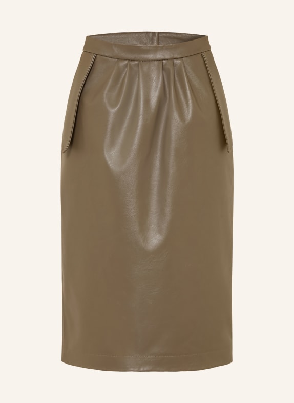 STELLA McCARTNEY Rock ALTERMAT in Lederoptik KHAKI
