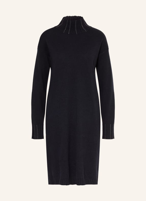 FABIANA FILIPPI Knit dress with decorative beads DARK BLUE