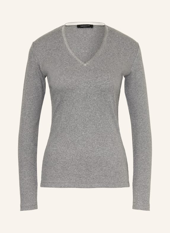 FABIANA FILIPPI Long-sleeve shirt with decorative beads DARK GRAY
