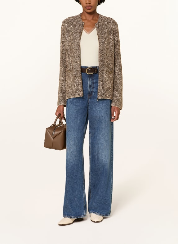 FABIANA FILIPPI Vest met pailletten MARRON FONCÉ / LICHTBRUIN