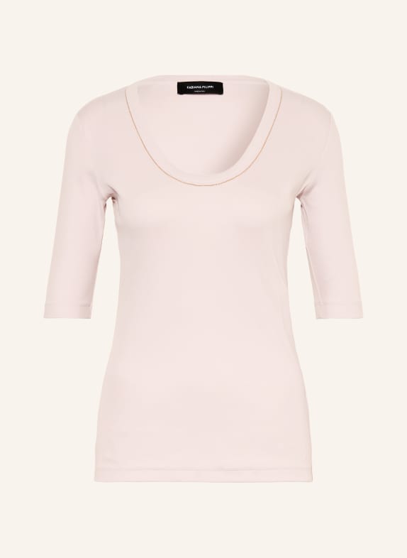 FABIANA FILIPPI T-shirt with decorative beads ROSE