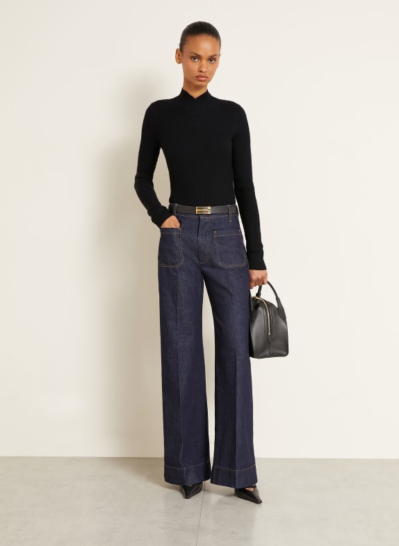 VICTORIA BECKHAM Trui van merinowol ZWART