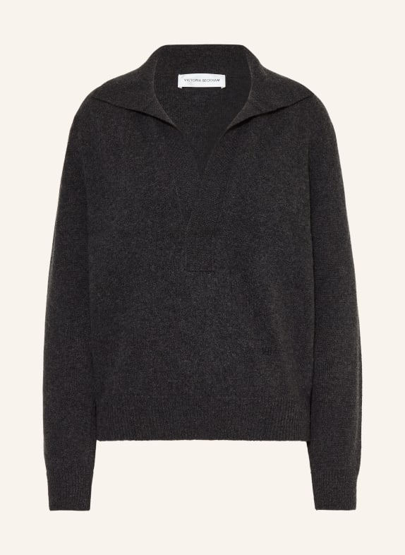 VICTORIA BECKHAM Pullover mit Cashmere DUNKELGRAU