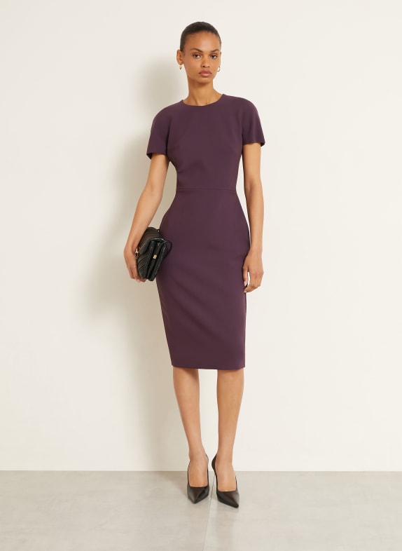 VICTORIA BECKHAM Robe fourreau CLAUDE LILAS FONCÉ