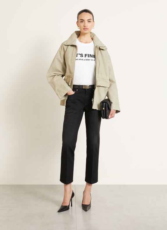 VICTORIA BECKHAM Cropped jeans 6763 WASHED BLACK