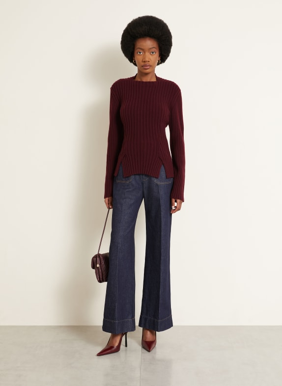 VICTORIA BECKHAM Trui met kasjmier DONKERROOD
