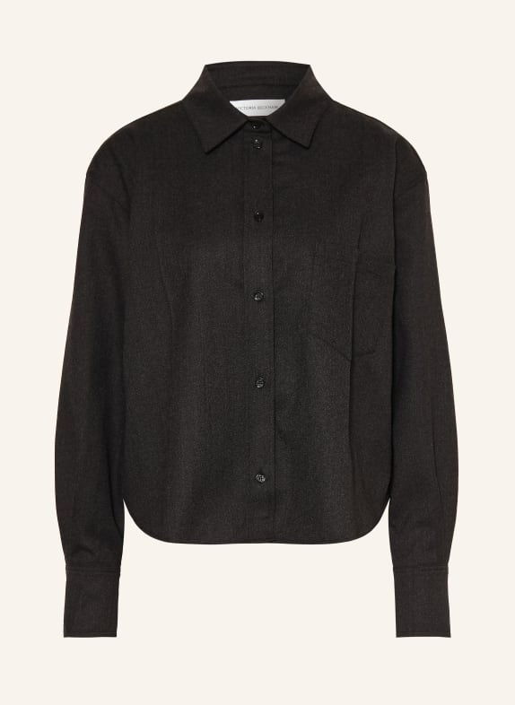 VICTORIA BECKHAM Hemdbluse ELLYS aus Flanell DUNKELGRAU