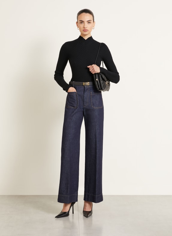 VICTORIA BECKHAM Wide leg jeans ALINA 8221 Indigo Rinse