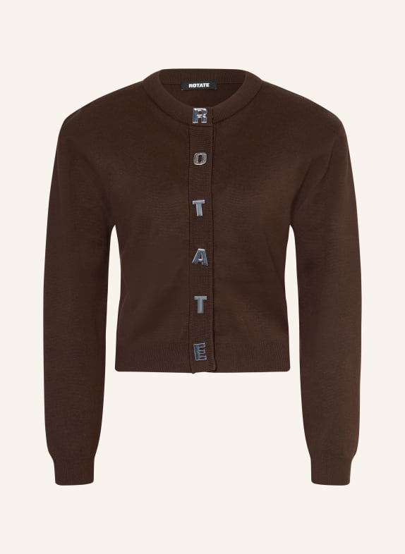 ROTATE Strickjacke DUNKELBRAUN