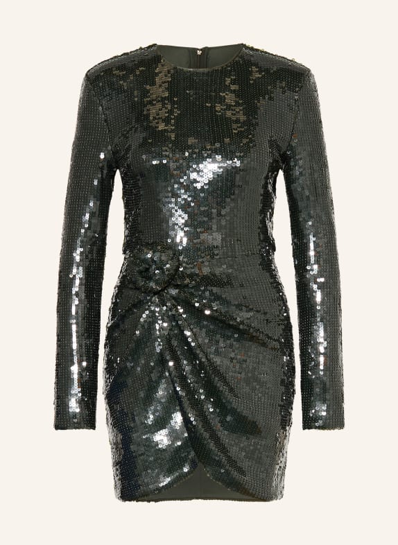 ROTATE Cocktail dress with sequins DARK GREEN