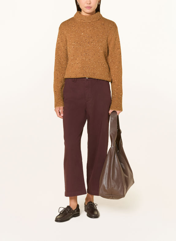 GANT Sweater BROWN / DARK RED / WHITE