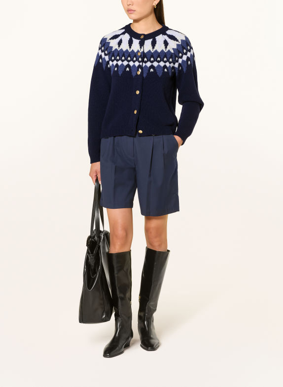 GANT Strickjacke DUNKELBLAU / HELLBRAUN / WEISS