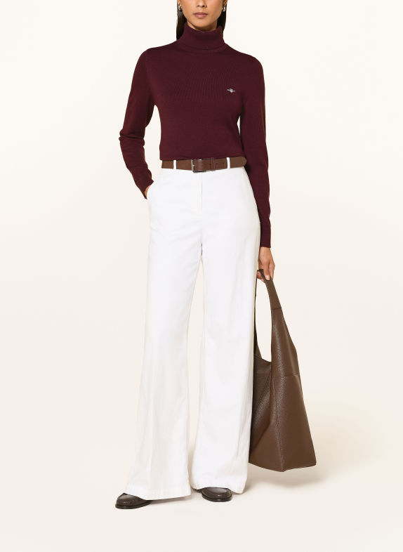 GANT Pull à col roulé ROUGE FONCÉ