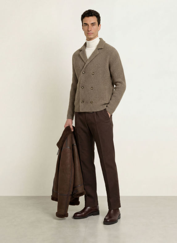 GANT Strickjacke TAUPE
