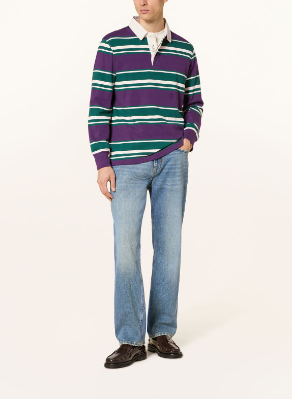 GANT Rugby shirt DARK PURPLE / ECRU / DARK GREEN