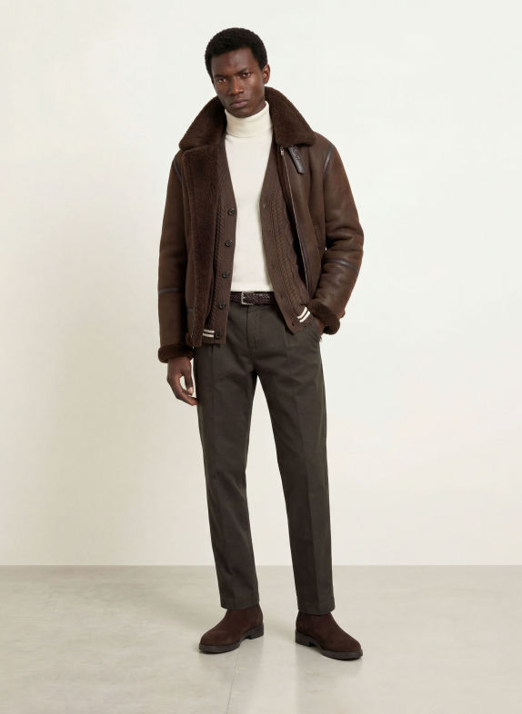 GANT Chino coupe classique MARRON FONCÉ