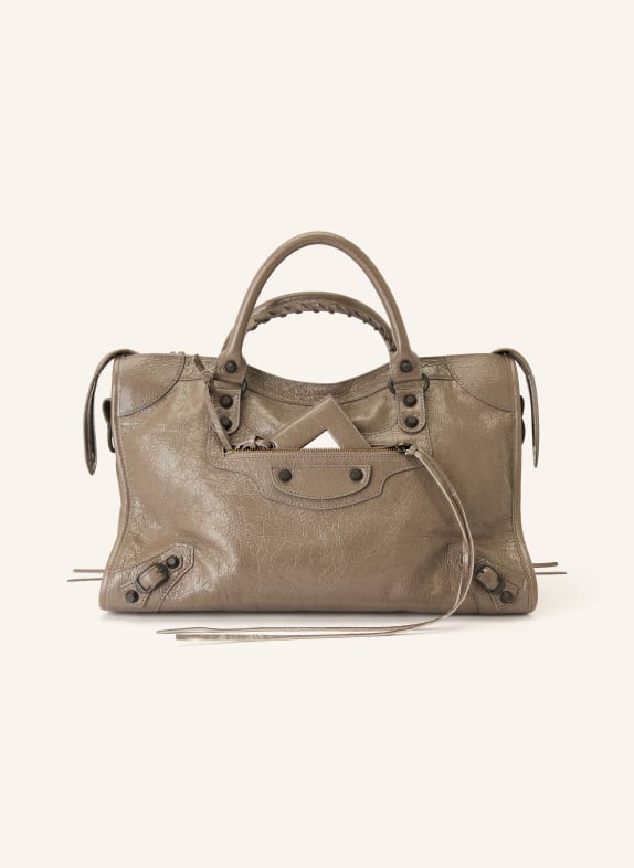 BALENCIAGA Handtasche LE CITY MEDIUM mit Nieten TAUPE