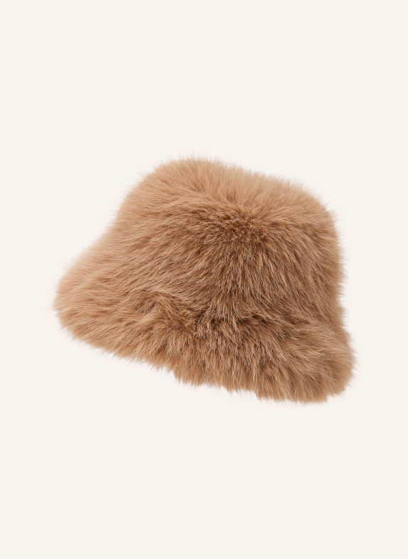 MSCH COPENHAGEN Buckethoed MSCHLYNETTA van imitatiebont CAMEL