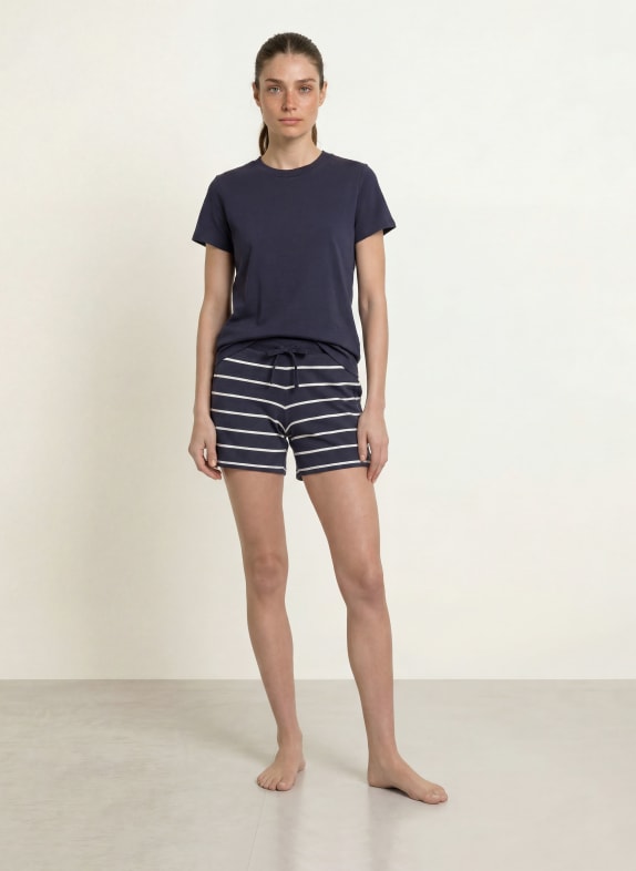SCHIESSER Slaaphemd MIX + RELAX DONKERBLAUW