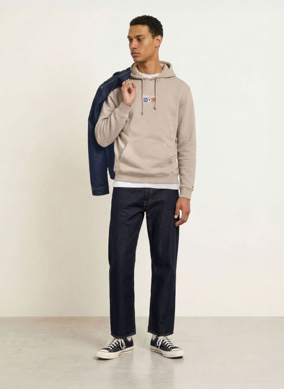 TOMMY JEANS Hættetrøje BEIGE