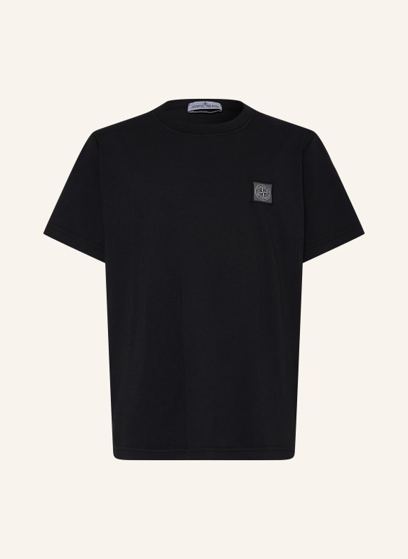 STONE ISLAND JUNIOR T-shirt CZARNY