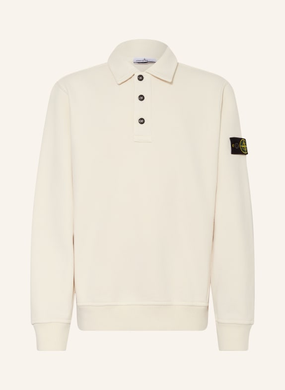 STONE ISLAND JUNIOR Koszulka polo z dzianiny dresowej KREMOWY