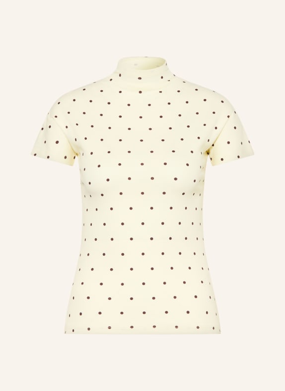 Marc O'Polo DENIM T-shirt ÉCRU / MARRON FONCÉ