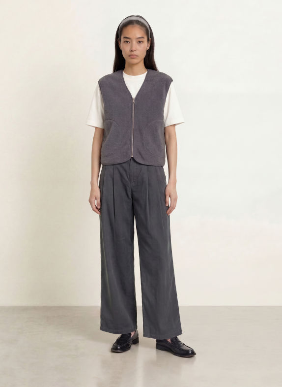 Marc O'Polo DENIM Marlenehose aus Cord DUNKELGRAU