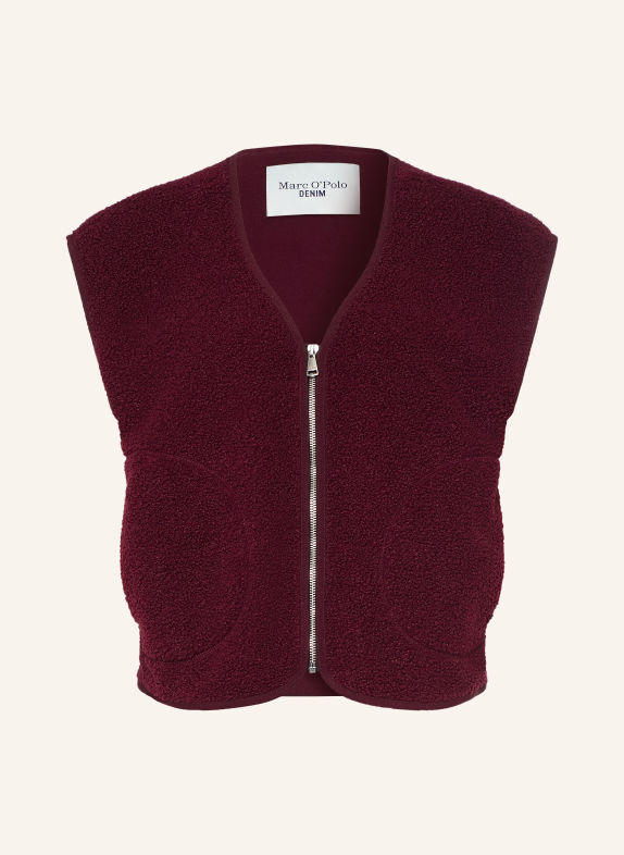 Marc O'Polo DENIM Plush Vest DARK RED
