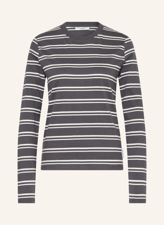 Marc O'Polo DENIM Longsleeve DUNKELGRAU / WEISS