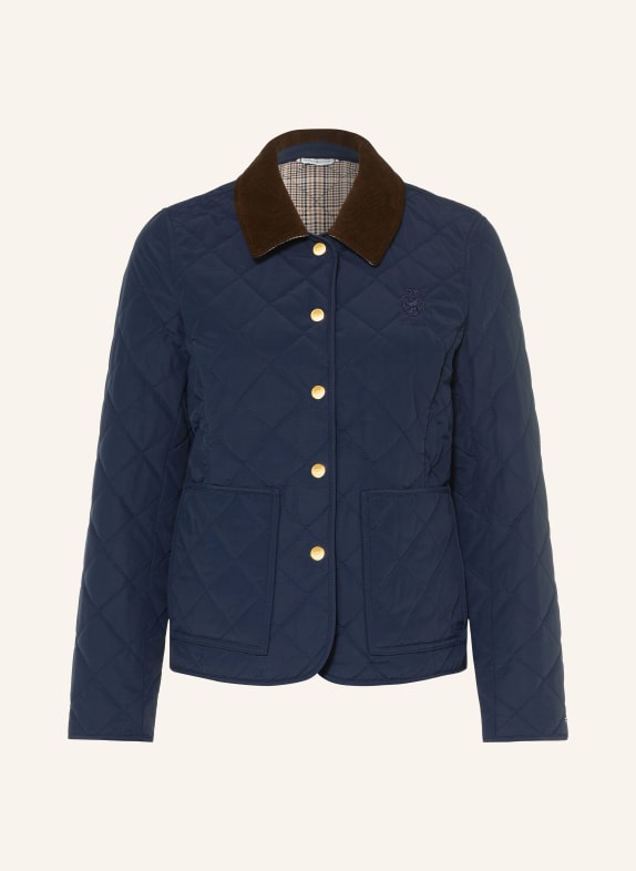 TOMMY HILFIGER Gewatteerde jas met corduroy DONKERBLAUW / MARRON FONCÉ