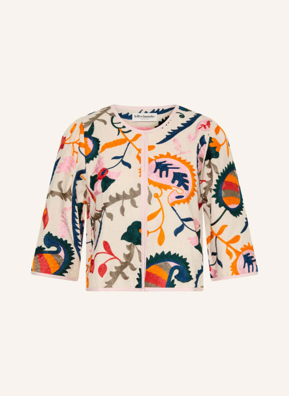 lollys laundry TRINELL-blazer met 3/4-mouwen ORANJE / ROSE CLAIR / DONKERGROEN