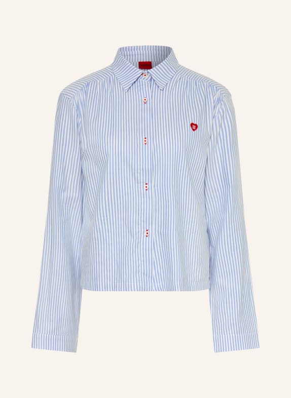 HUGO Schlafshirt DREEM HELLBLAU / WEISS