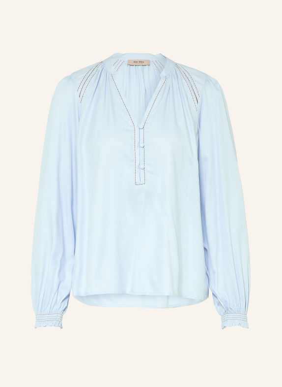 MOS MOSH Blusenshirt MMTAZZIN HELLBLAU / BRAUN