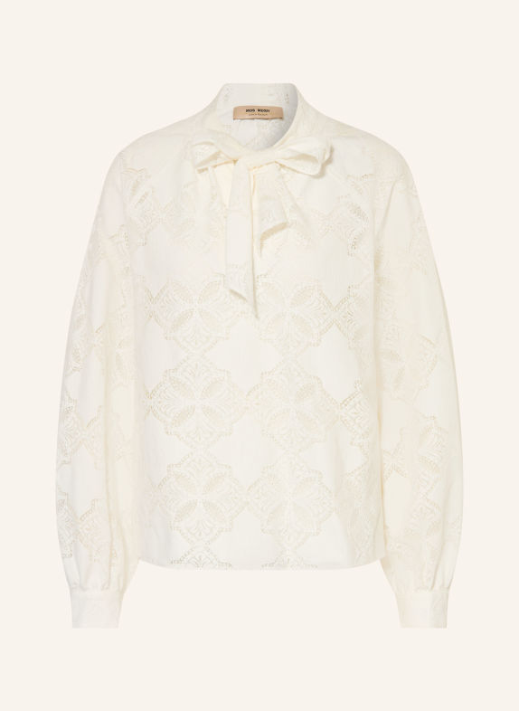 MOS MOSH MMTAMLYN tie-neck blouse with lace ECRU