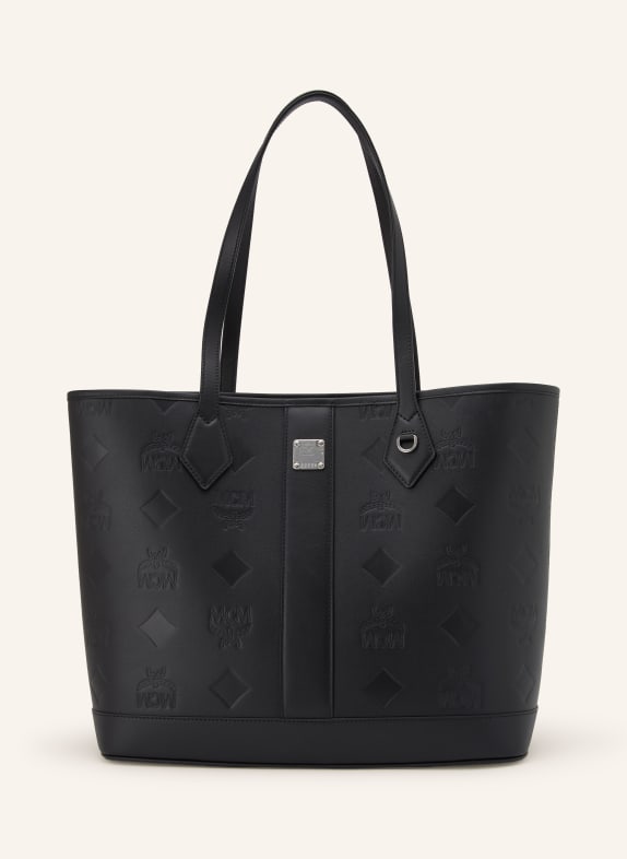 MCM LIZ MEDIUM Shopper with Pouch BLACK / SILVER