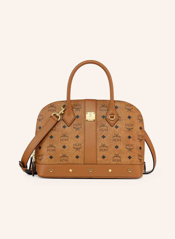 MCM PINA VISETOS Crossbody bag COGNAC / GOLD / BLACK