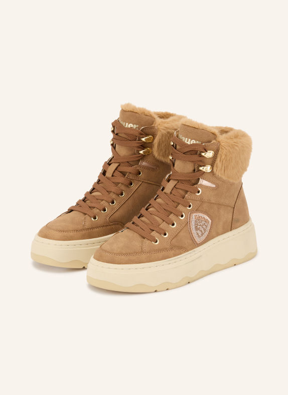 Blauer Sneakers High Top MARIBEL COGNAC