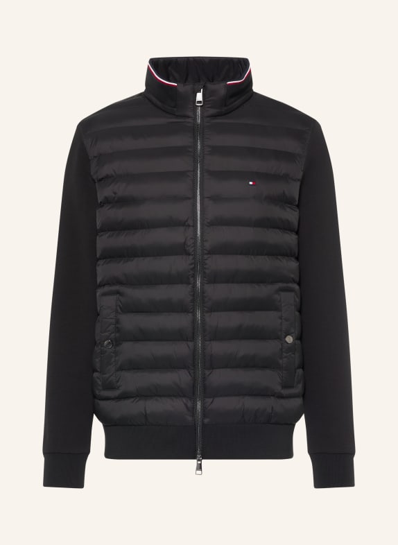 TOMMY HILFIGER Steppjacke im Materialmix SCHWARZ