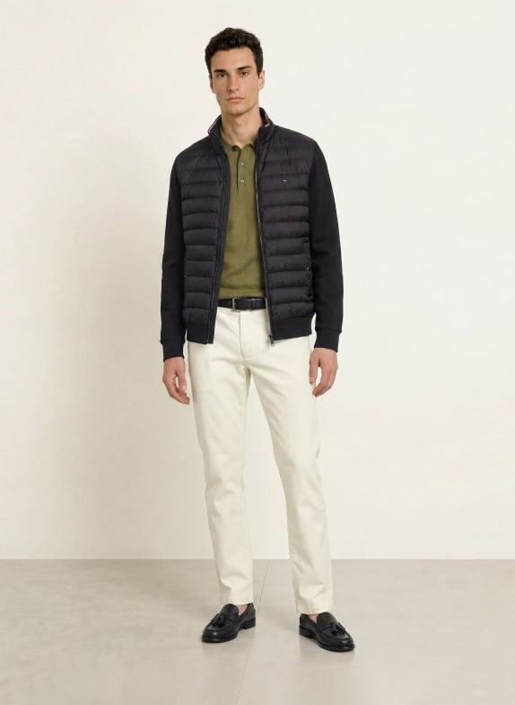 TOMMY HILFIGER Steppjacke im Materialmix SCHWARZ