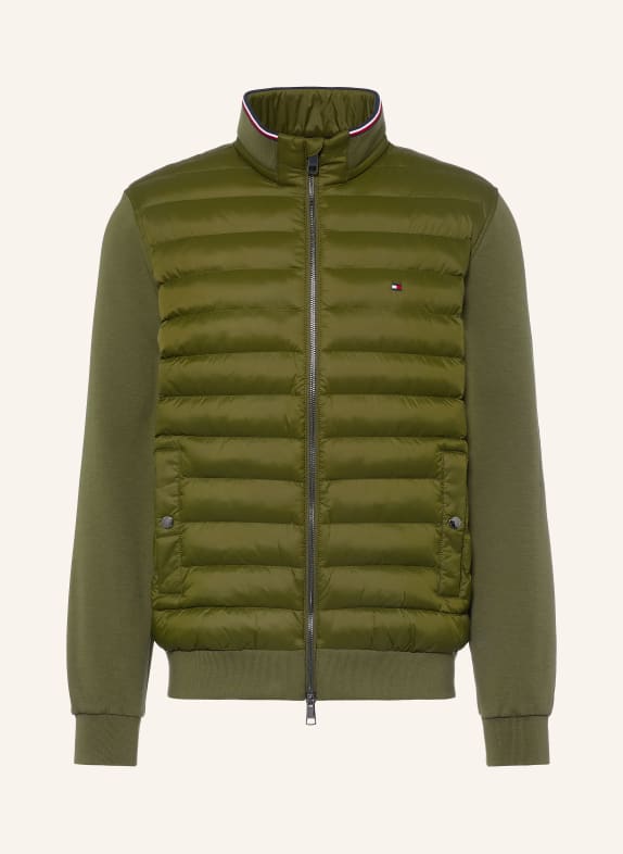 TOMMY HILFIGER Quilted jacket in a mix of materials OLIVE