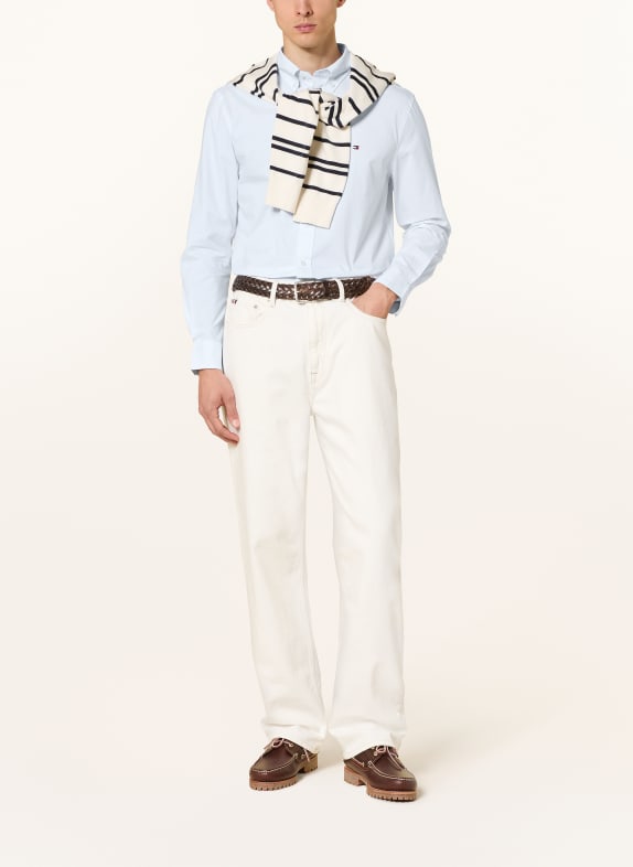 TOMMY HILFIGER Overhemd Comfort Fit LICHTBLAUW / WIT