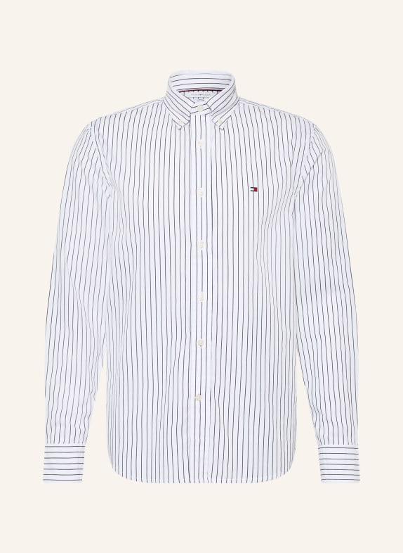 TOMMY HILFIGER Overhemd Comfort Fit WIT / ZWART