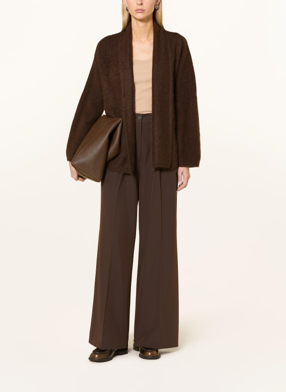 darling harbour Gebreid openvallend vest DARK BROWN