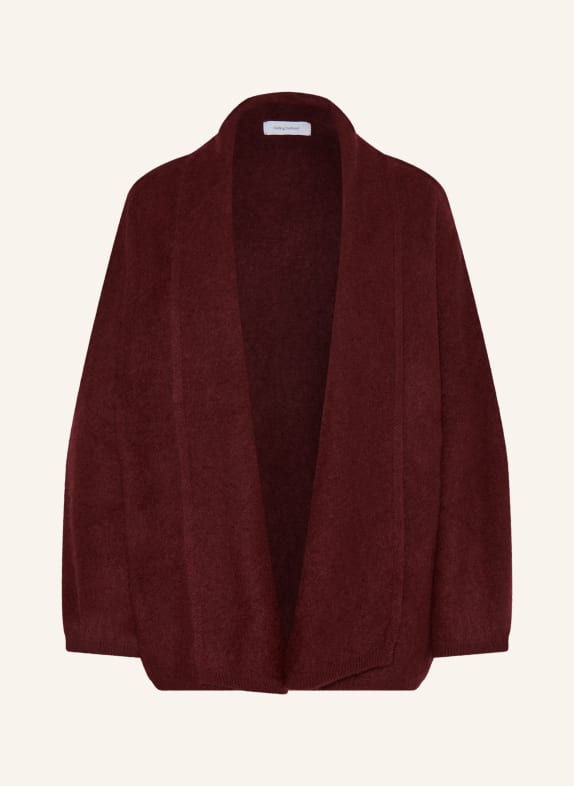 darling harbour Gebreid openvallend vest DARK RED