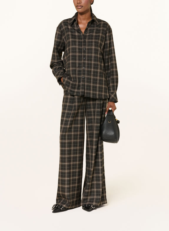 MRS & HUGS Pantalon palazzo MARRON FONCÉ / TAUPE / NOIR