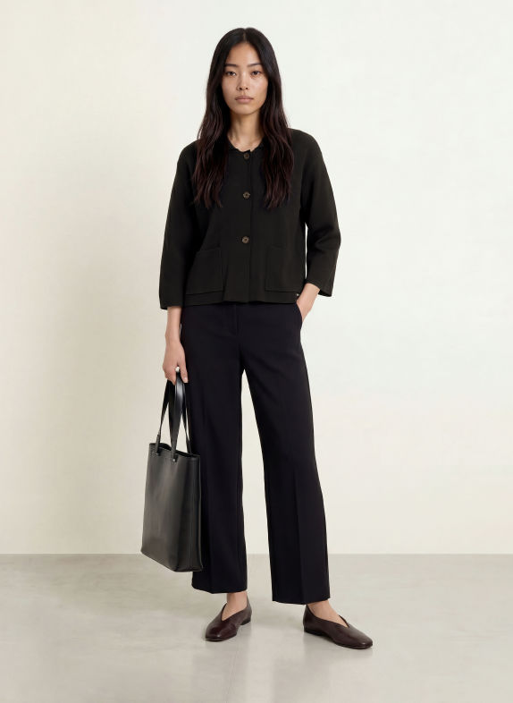 MORE & MORE Cardigan with 3/4 sleeves BLACK